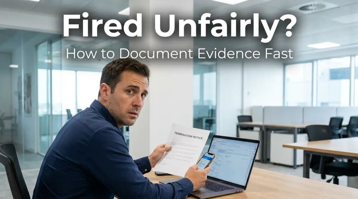 Fired Unfairly? How To Document Evidence For Wrongful Termination